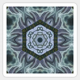 Abstract Sci-fi bio-tech Kaleidoscope pattern (Seamless) 3 Sticker